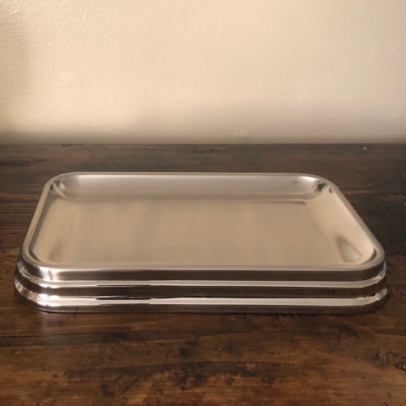 Modern Brushed Stainless Organization Bathroom Tray - Picture 9 of 10